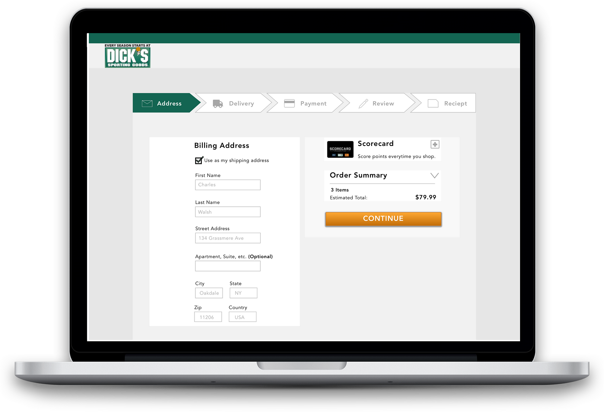 Dick's Sporting Goods, UX/UI