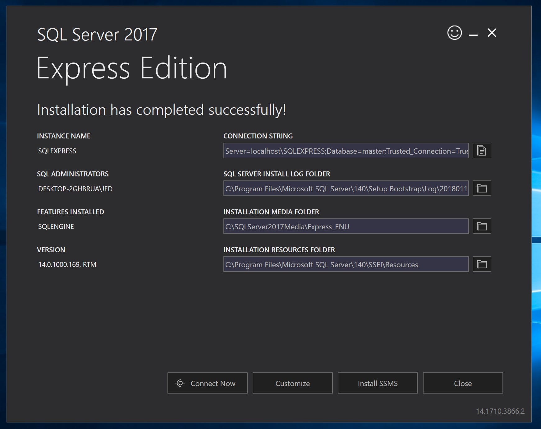 Sql server 2017