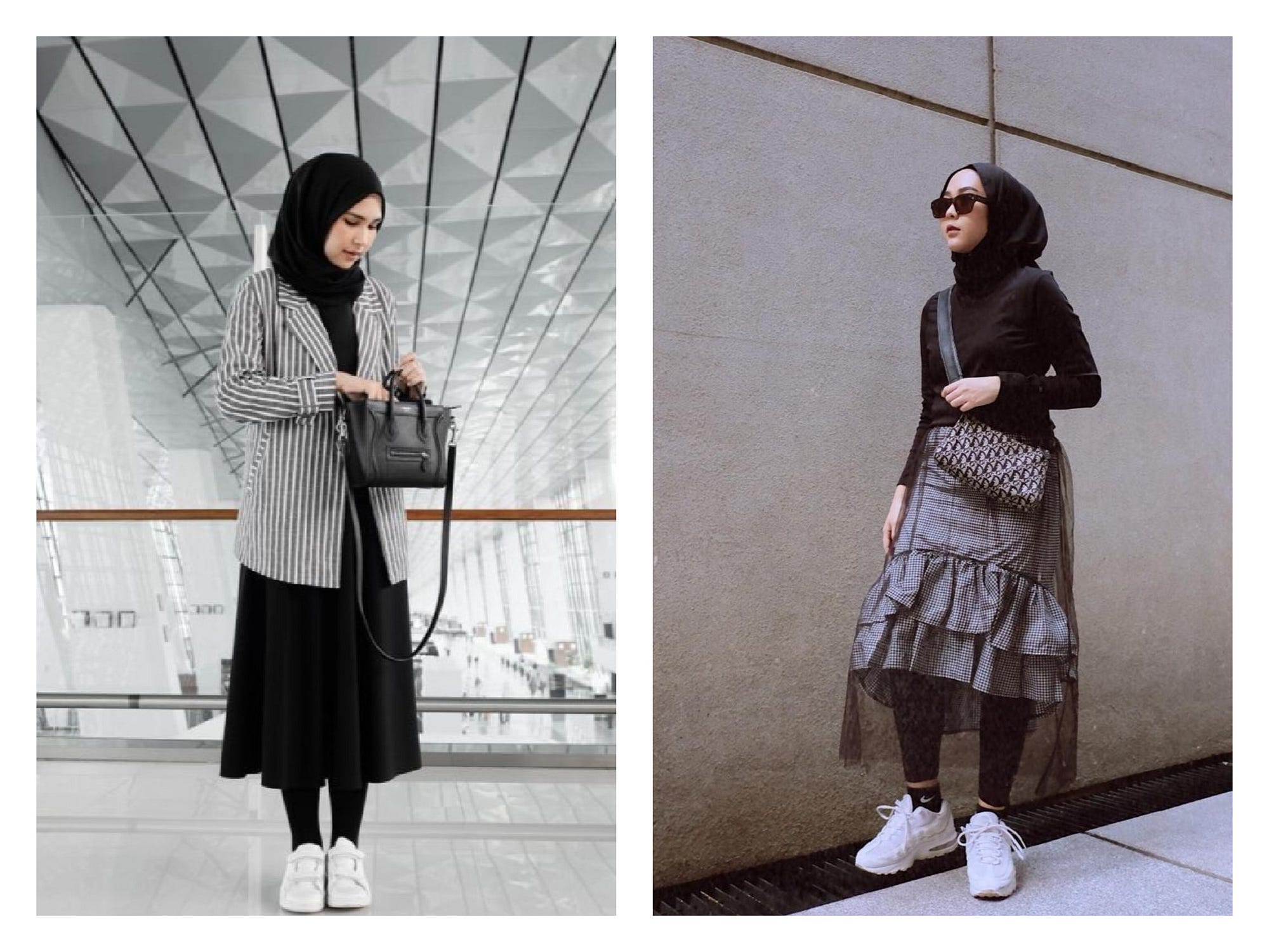 midi skirt hijab outfit