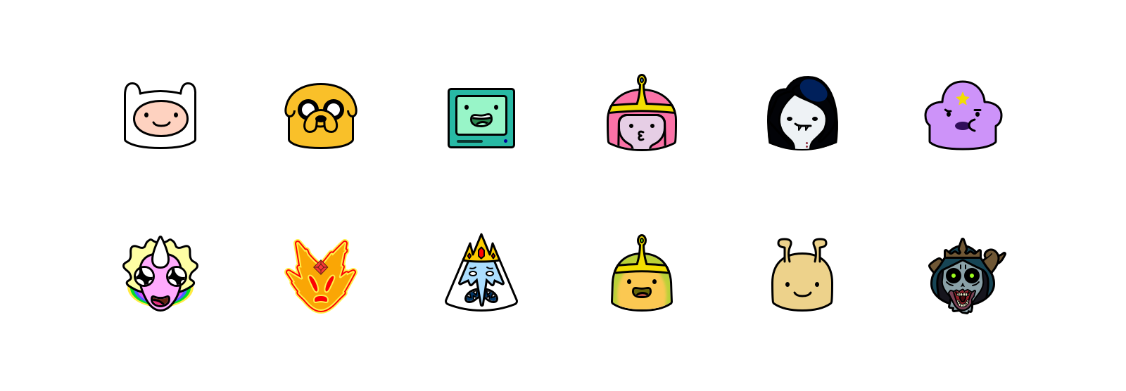 Free Adventure Time emojis. Pixel perfect 128px × 128px Adventure…, by  Ivan Tuchkov