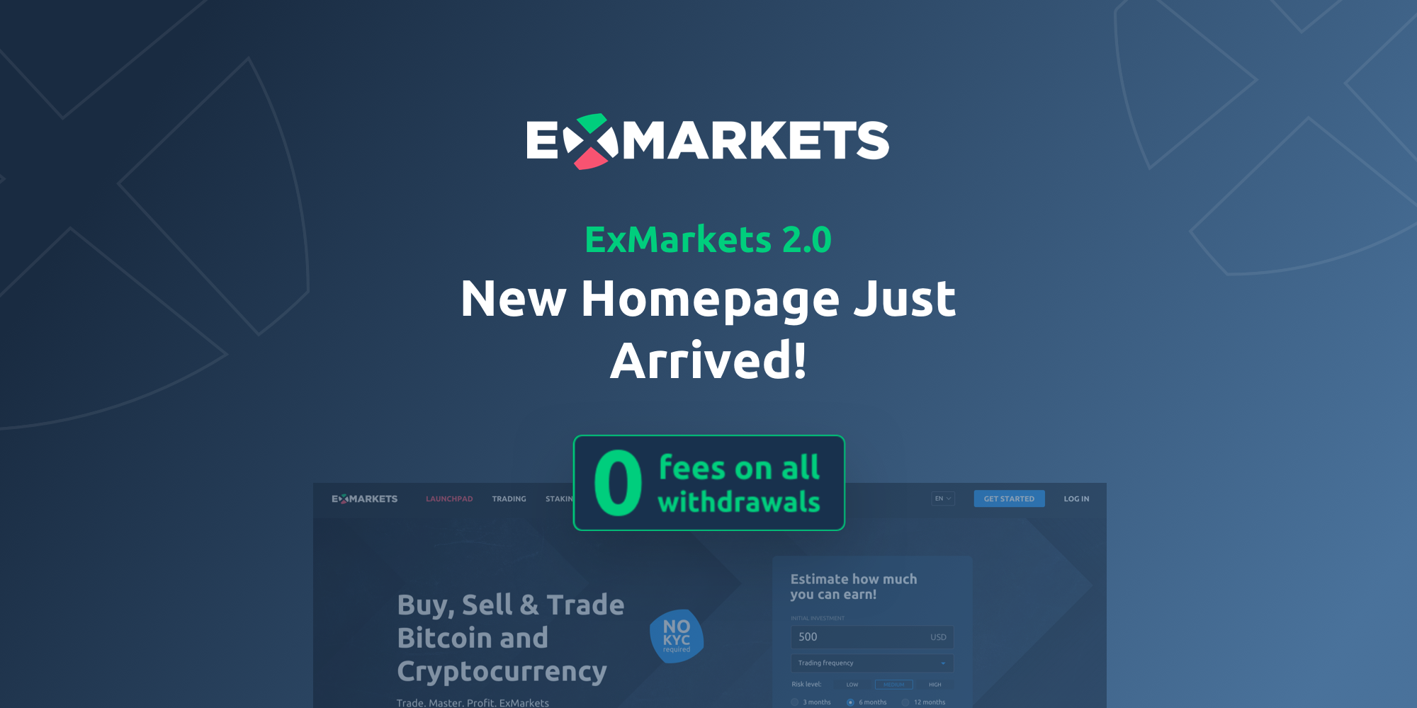 Just Out of the Oven: New Homepage is here! | by ExMarkets.com | Medium