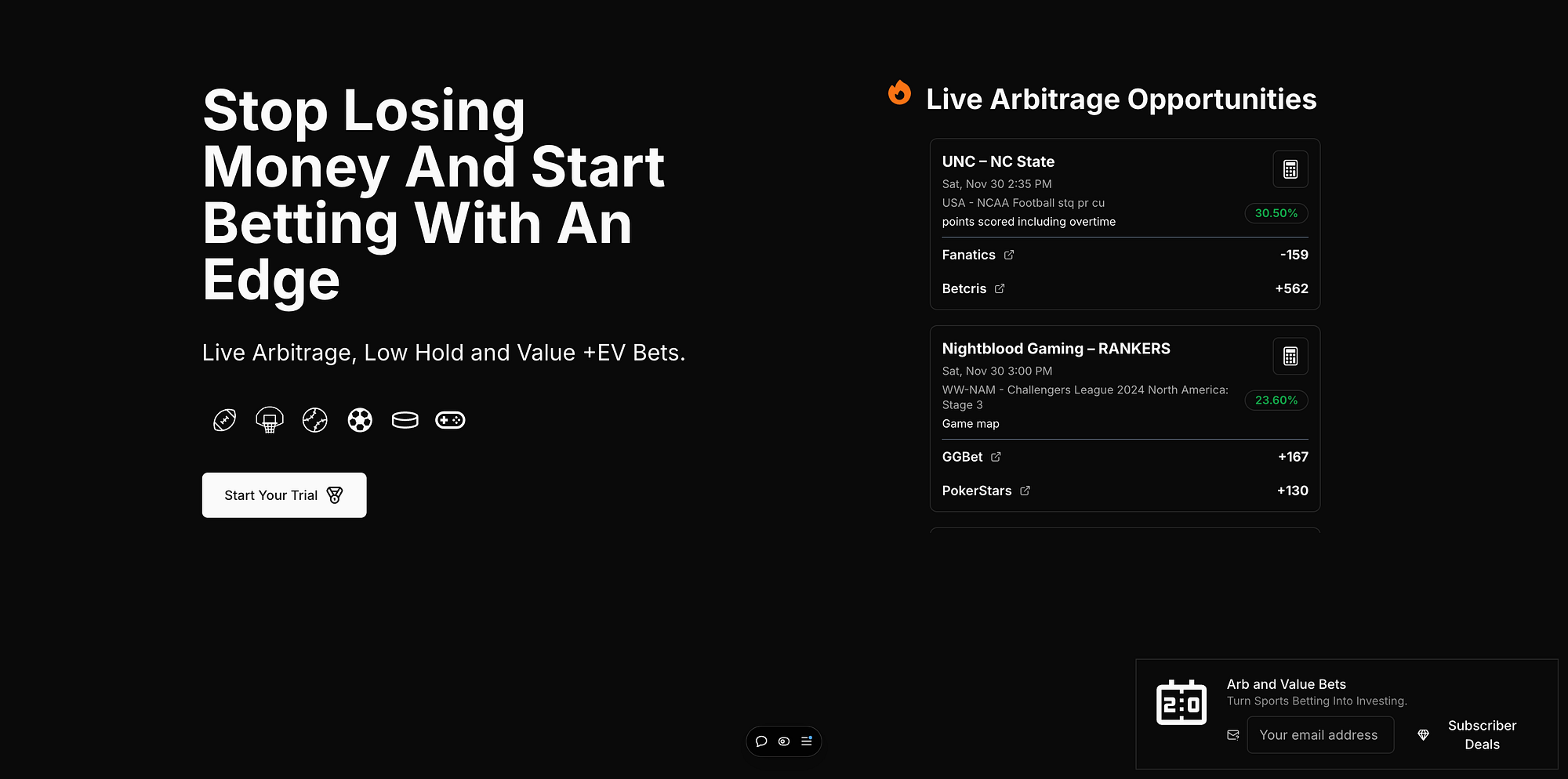 How arbitrage betting finders help maximize profits with risk-free betting  strategies. | by Arb Bets | Medium