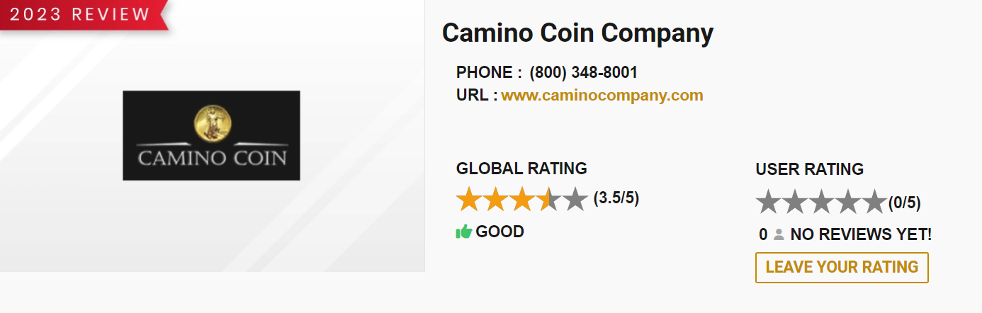 Camino Coin Company Review. REVIEW SUMMARY by Gold IRA Guide