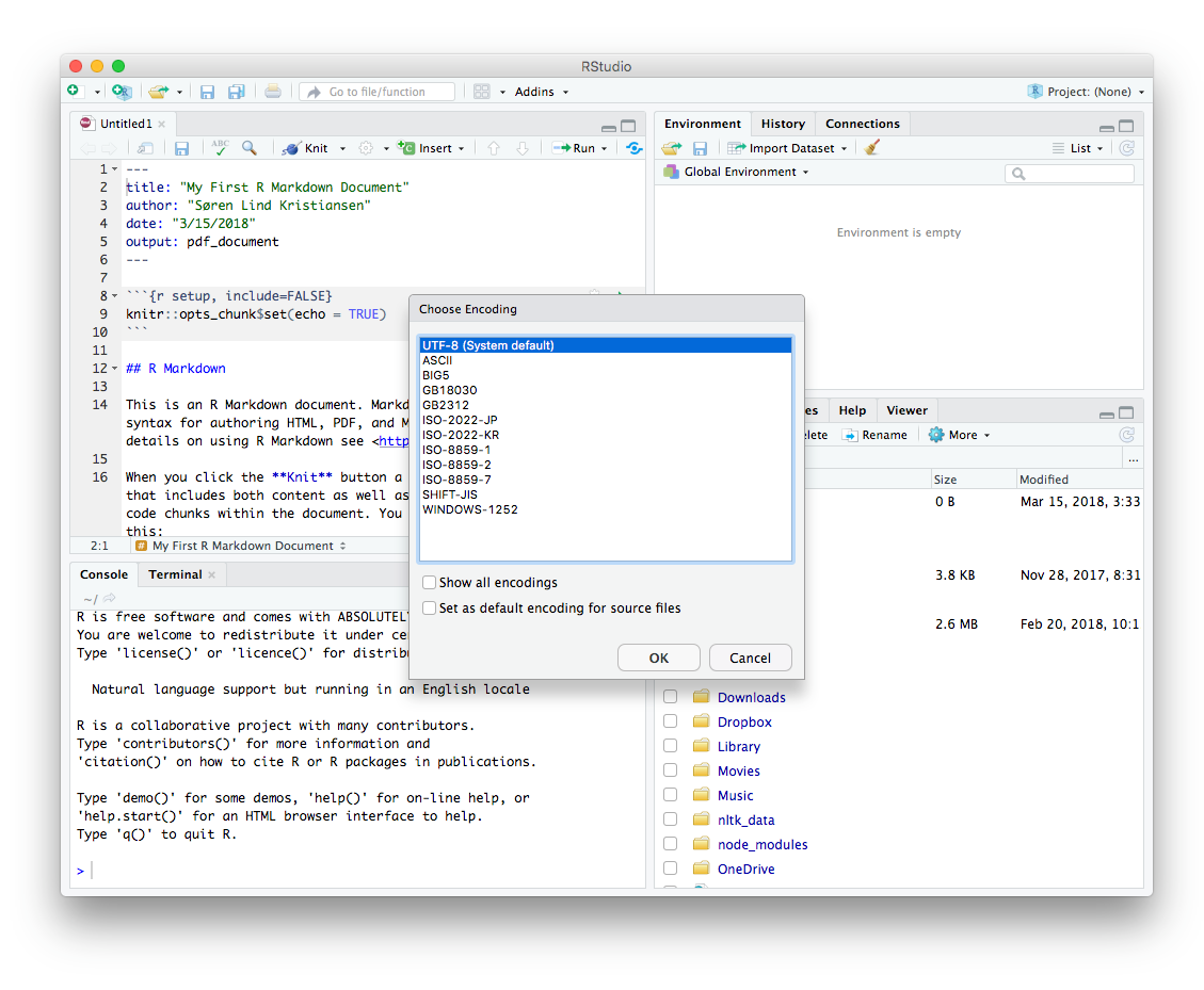 Create PDF reports using R, R Markdown, LaTeX and knitr (on macOS High  Sierra) | by Søren L Kristiansen | Medium