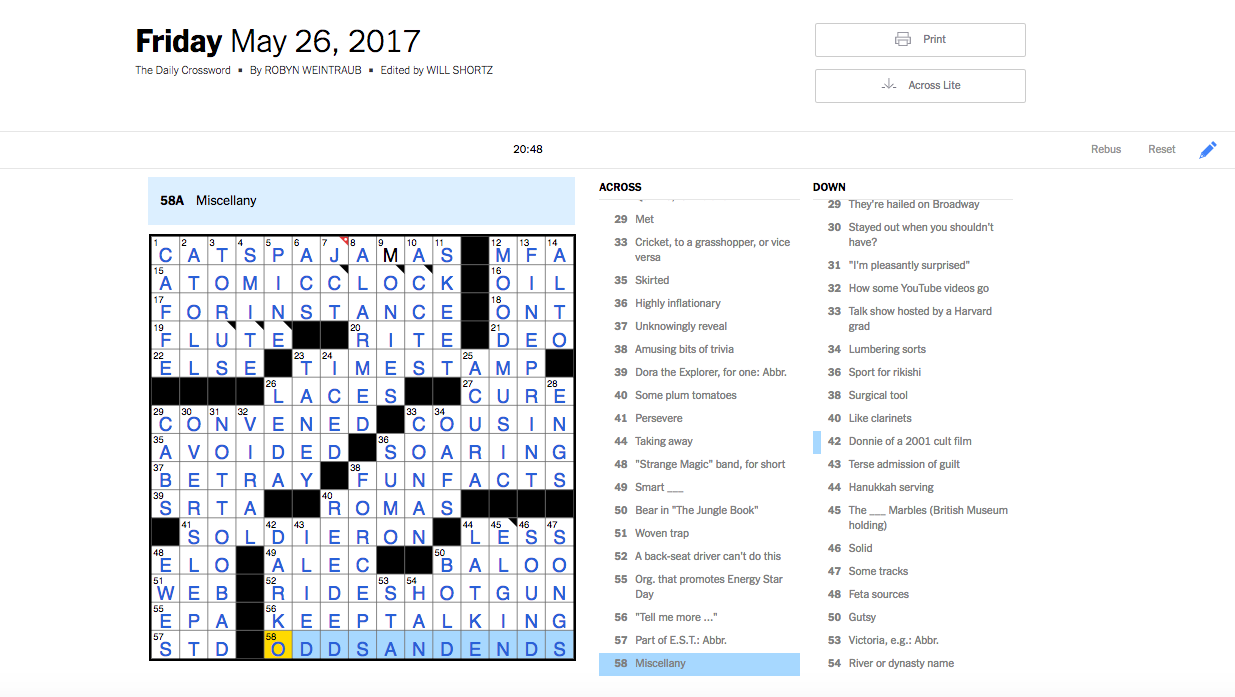 How I mastered the Saturday NYT crossword puzzle in 31 days | by Max  Deutsch | Medium