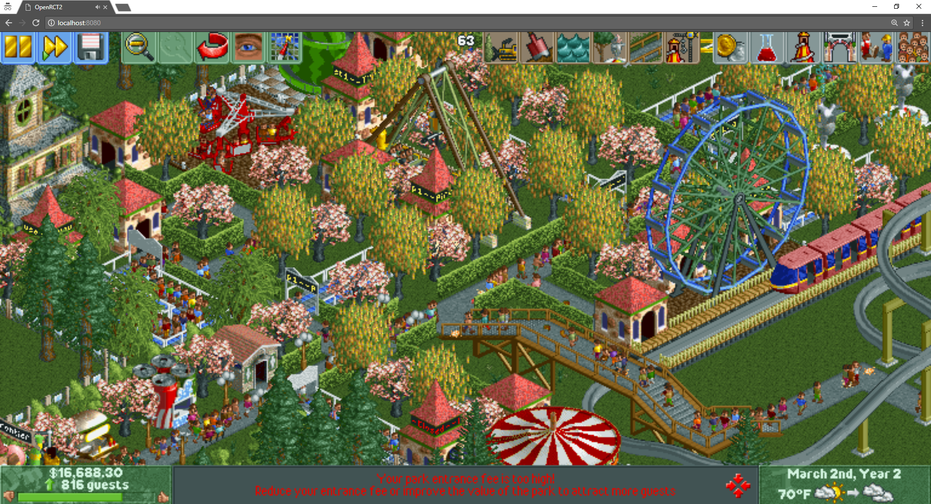 RollerCoaster Tycoon - Open RCT2 Main Theme.