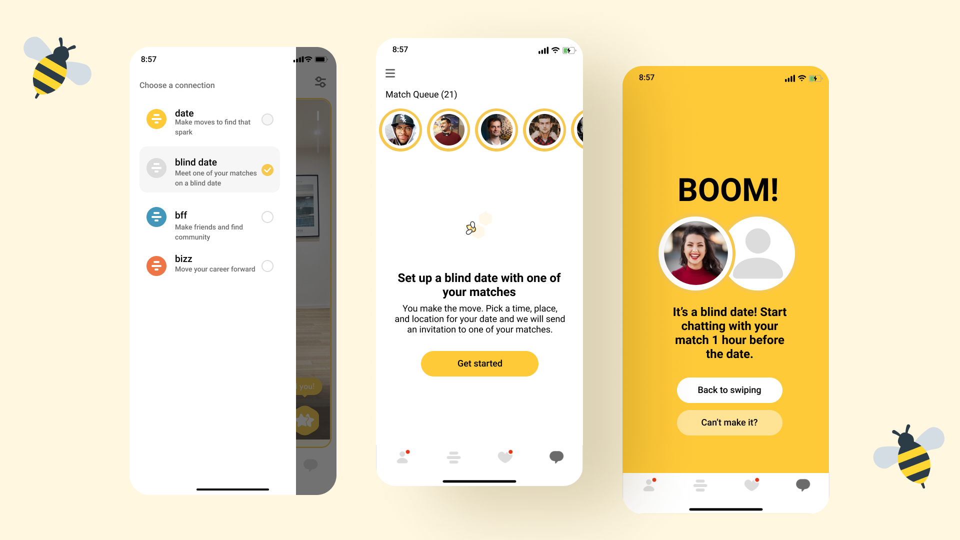 Case study: Adding a blind date feature to a popular dating app, by Eve  Lepage