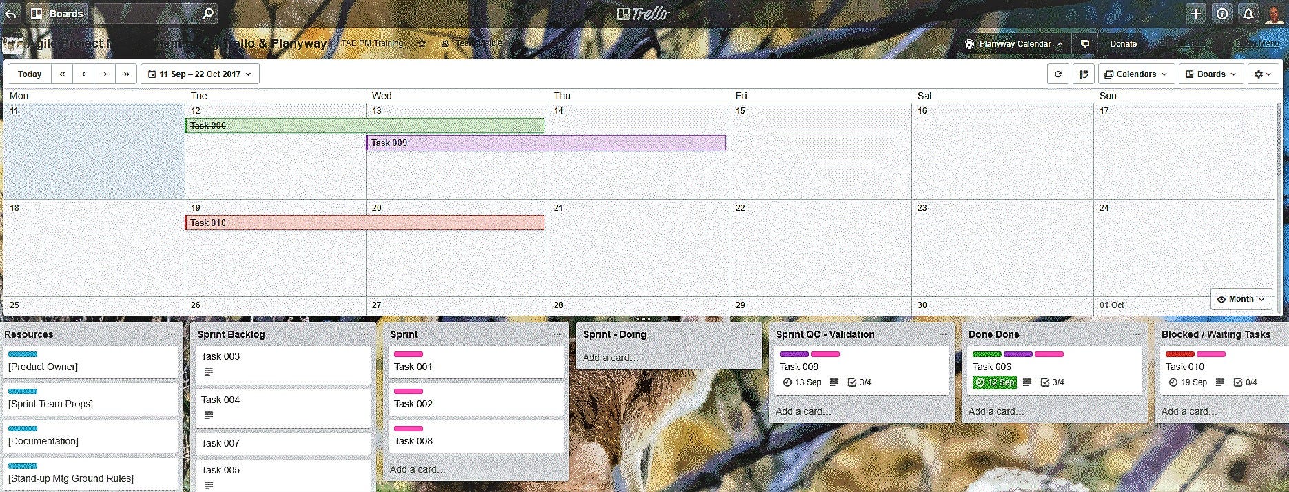Planyway Calendar for Trello