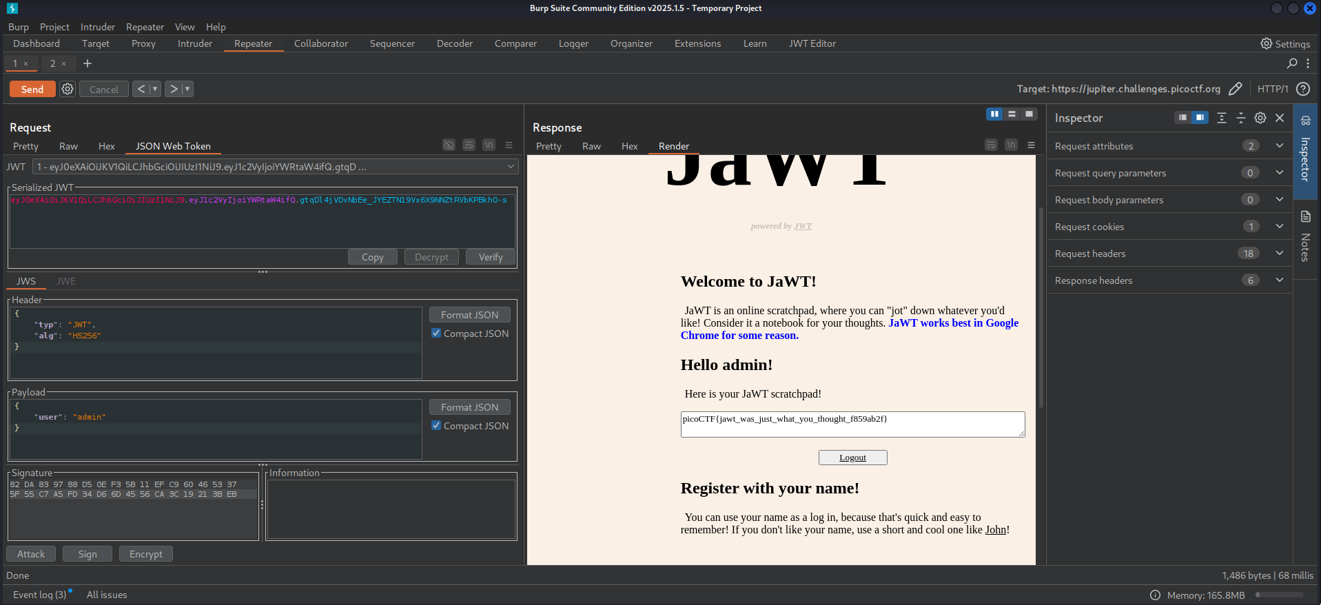 Website initial view