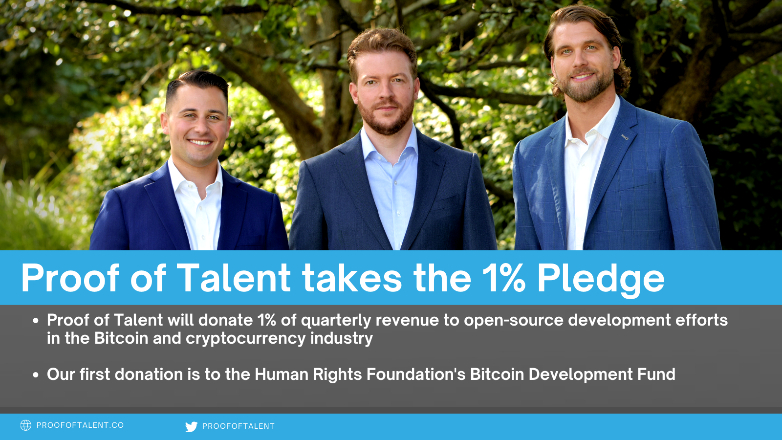 Proof of Talent takes the 1% Pledge | by Rob “Crypto Bobby” Paone | Medium