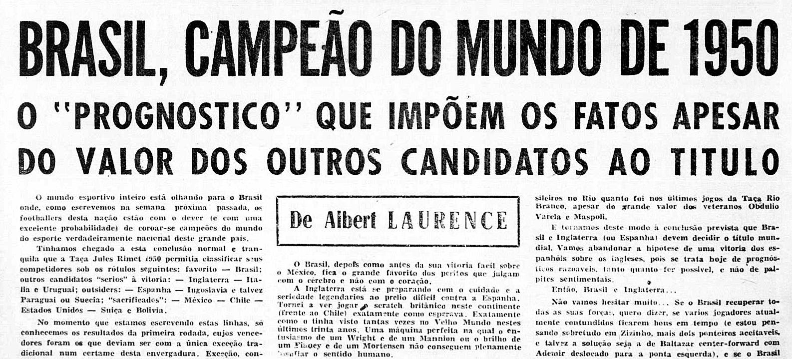 70 curiosidades nos 70 anos da Copa de 1950, by Centro de Referência do  Futebol Brasileiro, Museu do Futebol