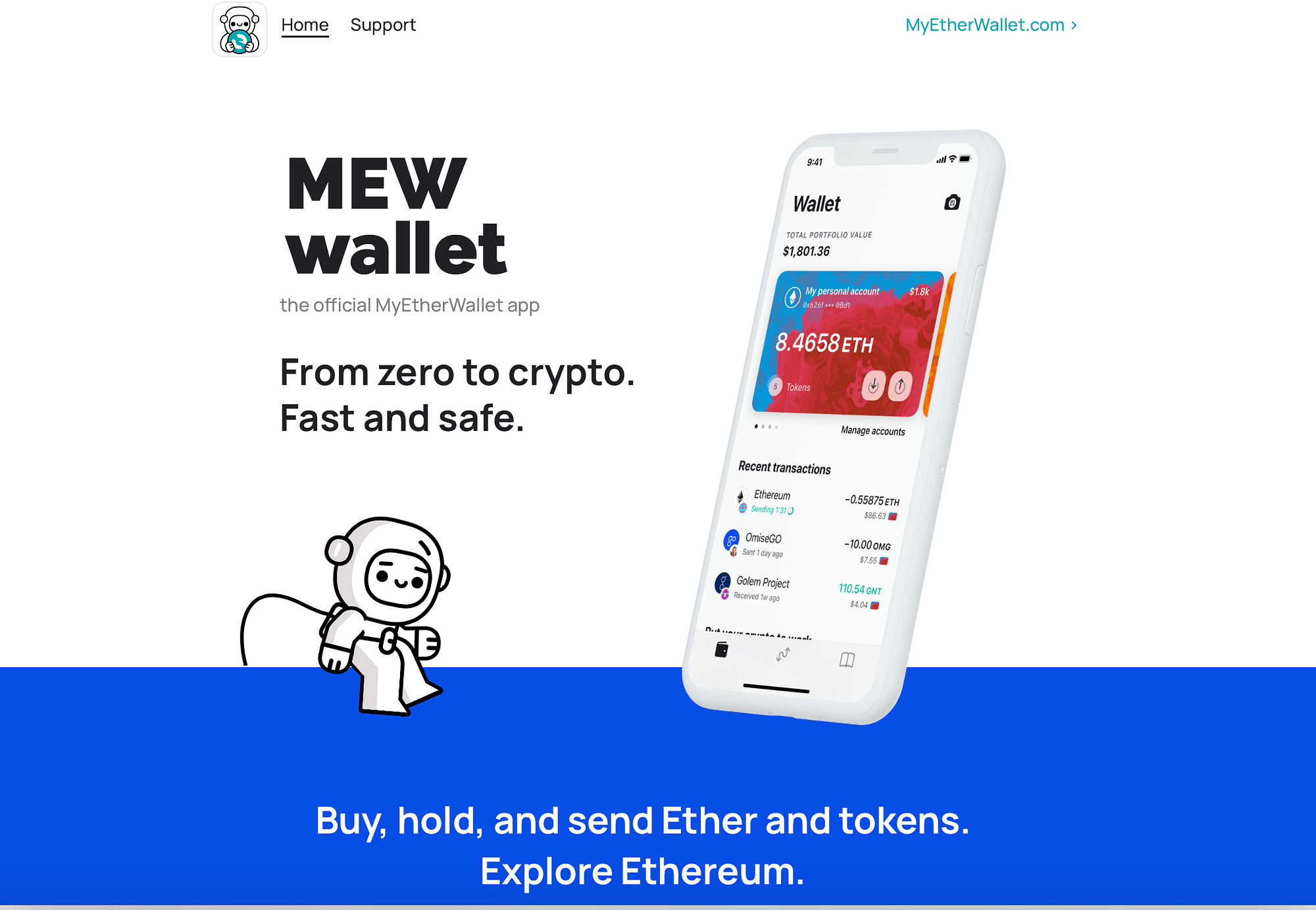 MEW wallet: From Zero to Crypto, Fast and Safe | by MyEtherWallet | MEW  Publications | Medium