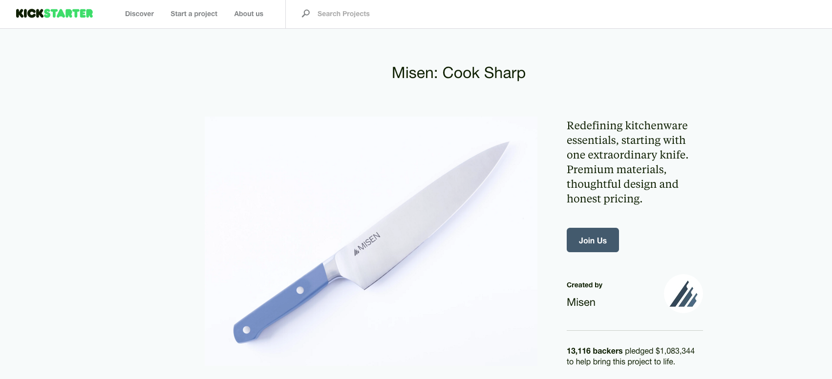 Misen knives reach start-up goals with sharp development process - DEVELOP3D