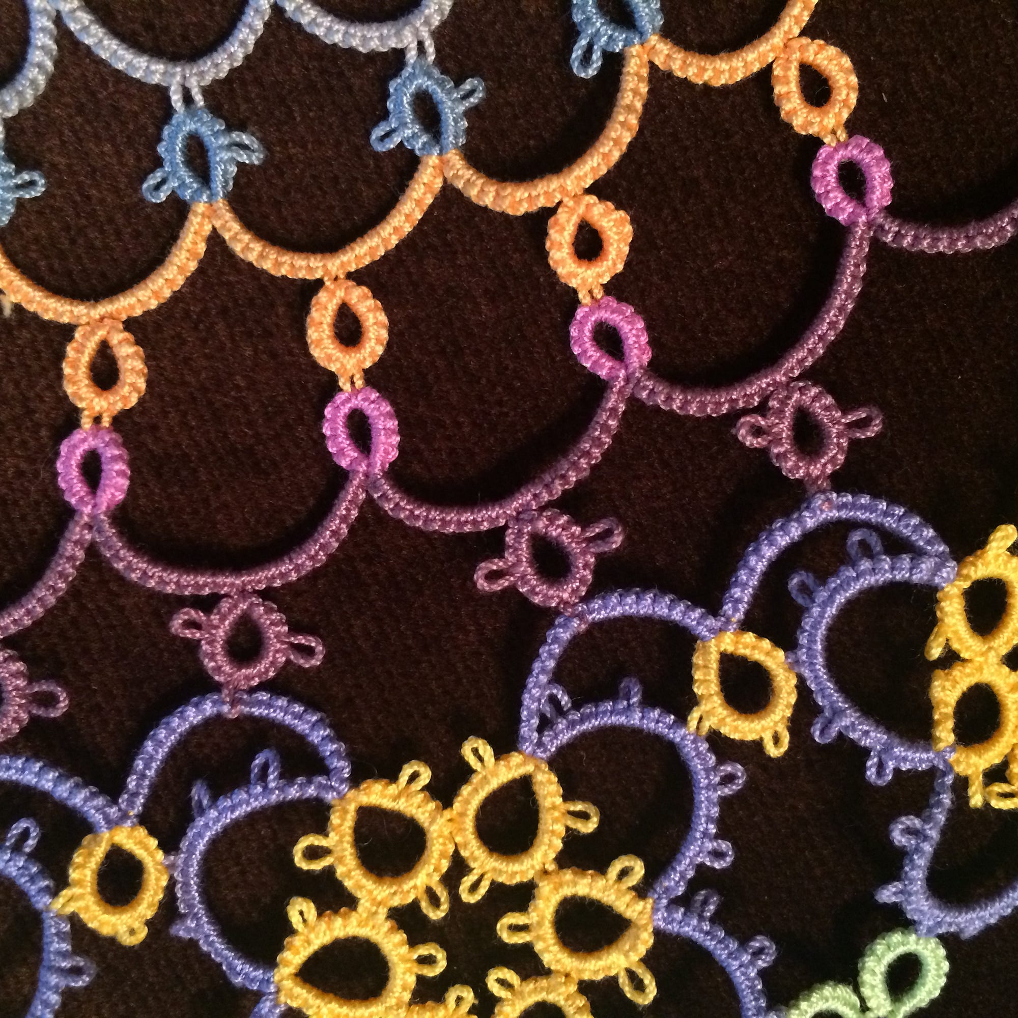 Multicolour Diamond Friendship Bracelets, Variegated Thread, Tie