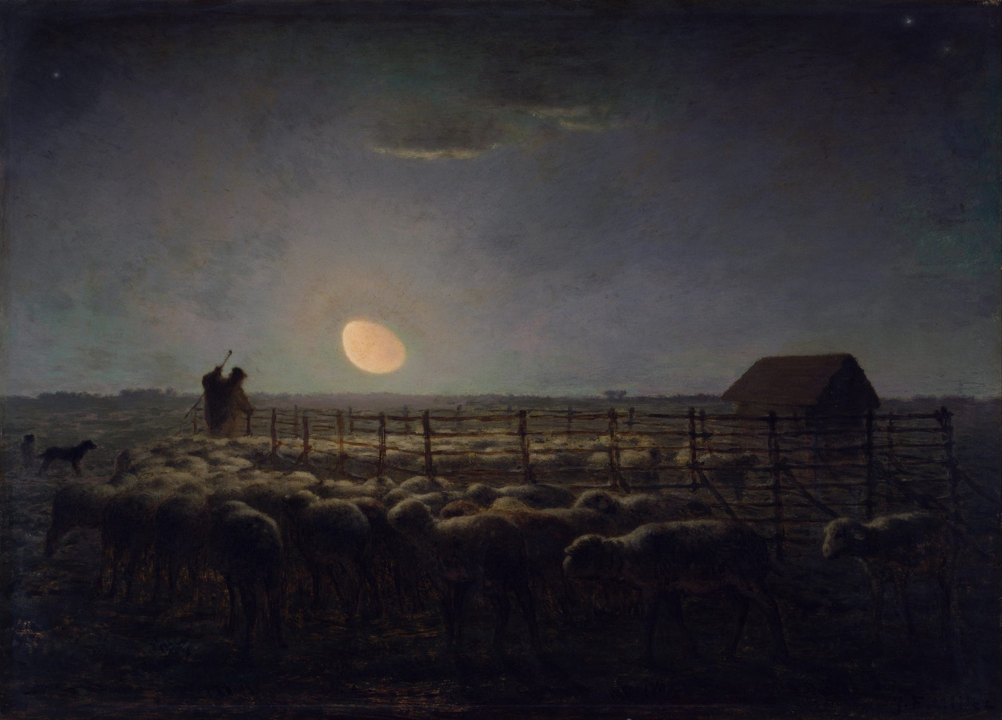 The Angelus Painting by Jean-Francois Millet Reproduction