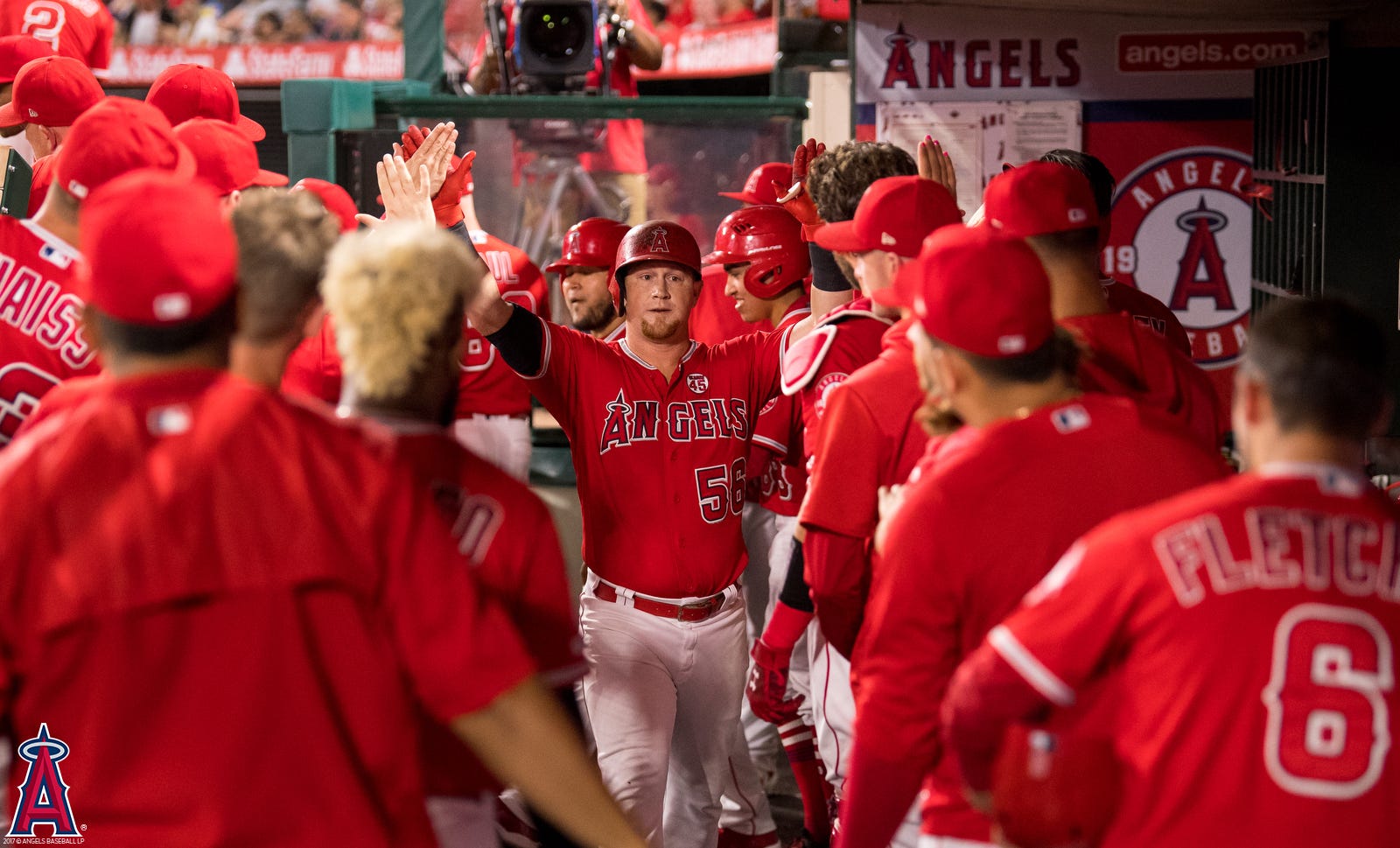 Anaheim Ducks] The Angels had a Ducks night at the Angels game