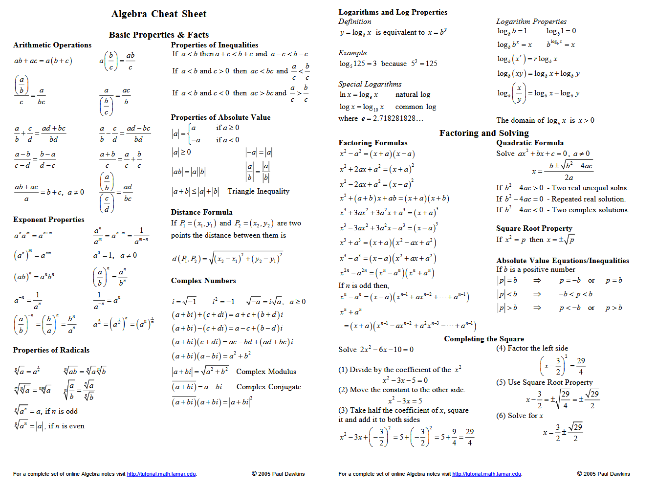 statistics symbols cheat sheet