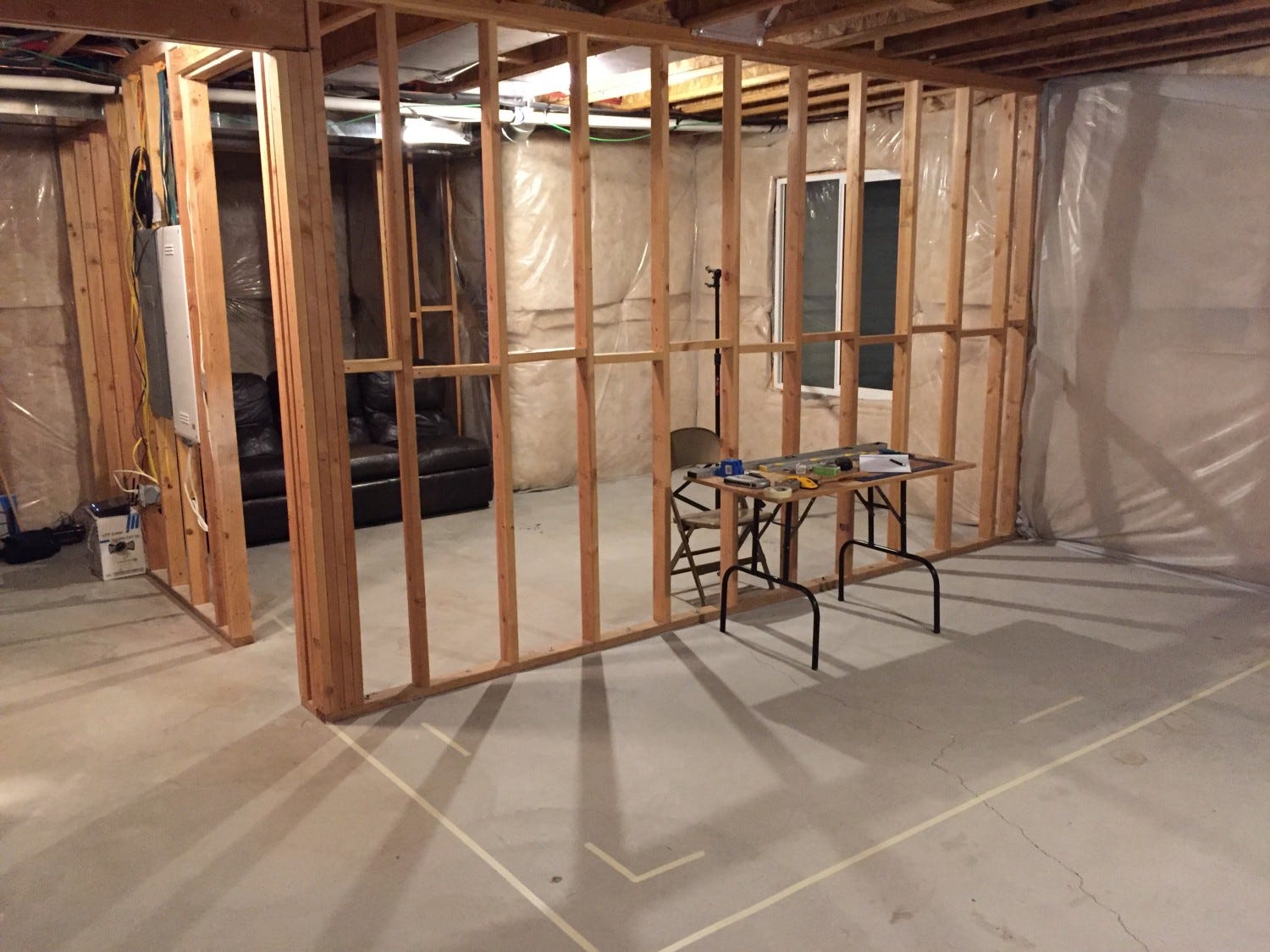 designing framing a basement