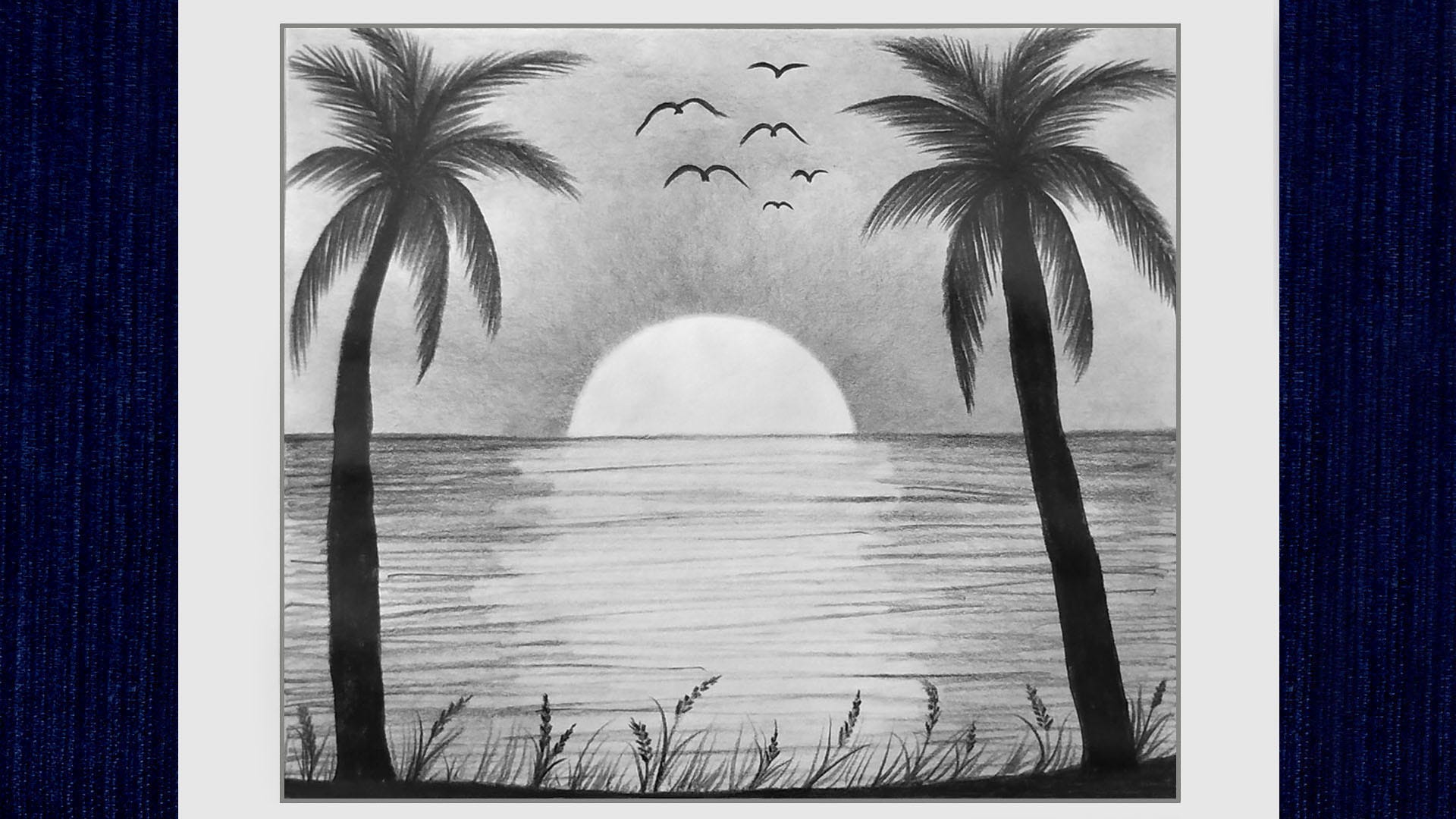 Sunset Drawing with Pencil, Pencil Drawing for Beginners, Scenery Drawing  Easy, Art Tutorial, by Creativecanvasbyparna