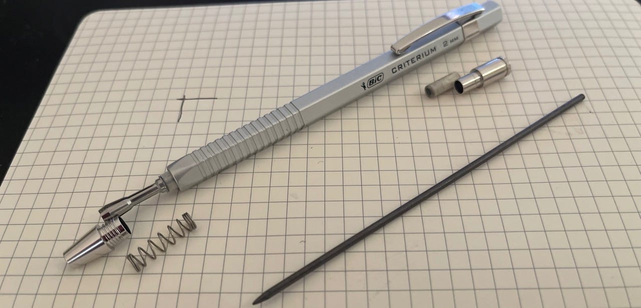 BIC Criterium 2mm Lead Mechanical Pencil Pack of 1 Pencil white +