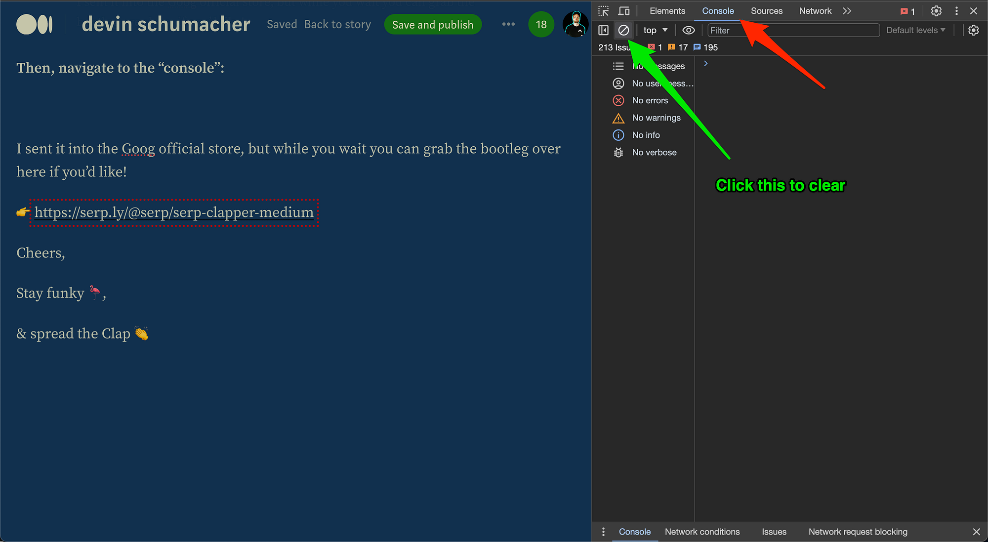 SERP Medium Clapper Chrome Extension