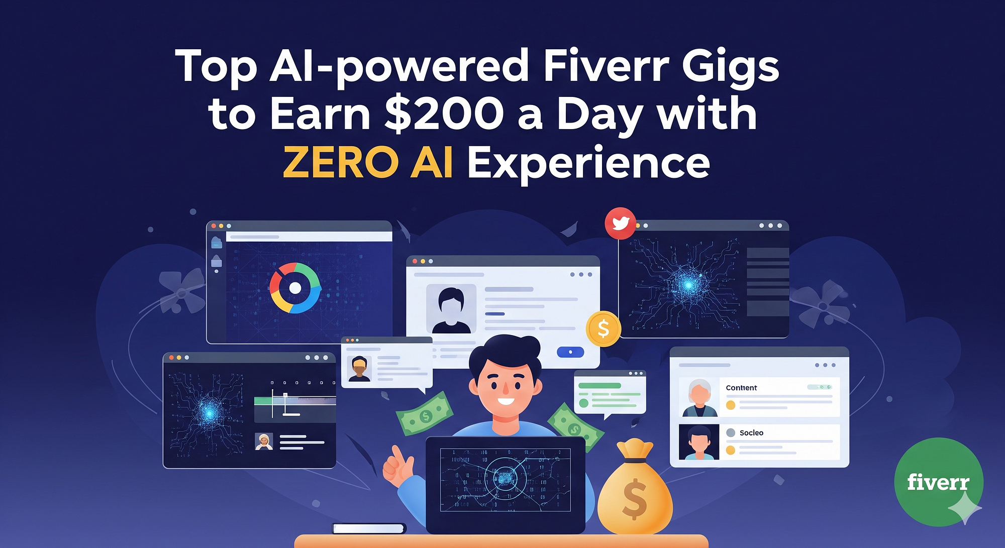 Top 5 AI-powered Fiverr Gigs with ZERO AI Experience | Gigonomics ✨