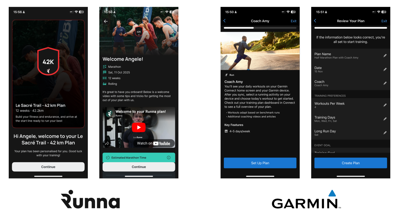 制定计划：Runna 与 Garmin