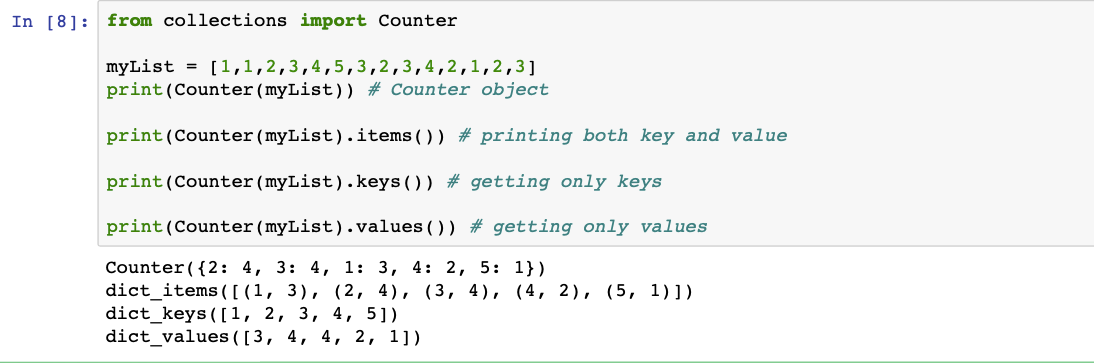 Counter (collections) in Python. A Counter is a subclass of dict. It is… |  by Pranay Gore | Medium
