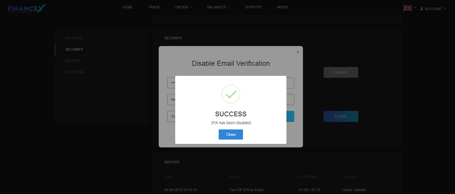 FinanceX — How To Enable/Disable 2FA Security On Email | by FinanceX |  FinanceX | Medium