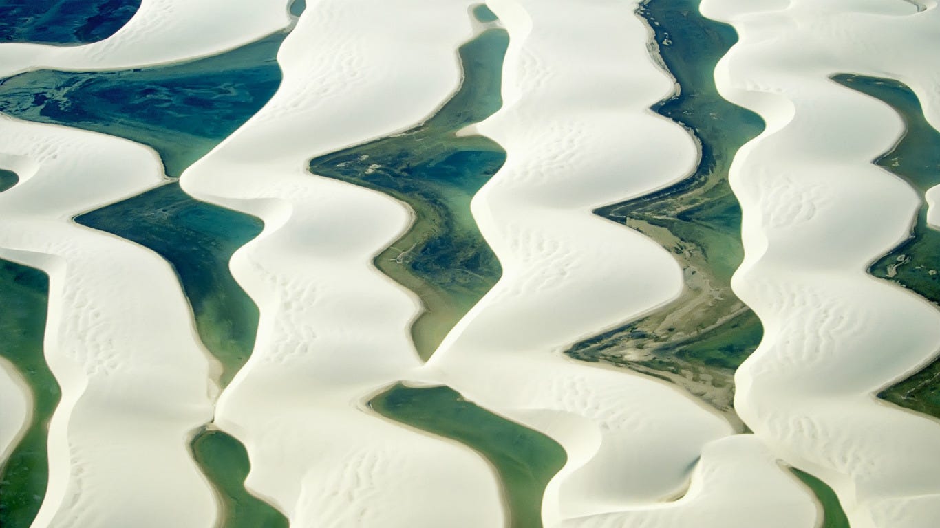 Lago esconde os perigos da areia movediça nos lençóis maranhenses 