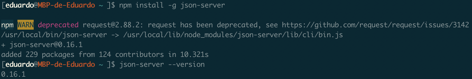 API REST com JSON Server. JSON Server é uma biblioteca capaz de