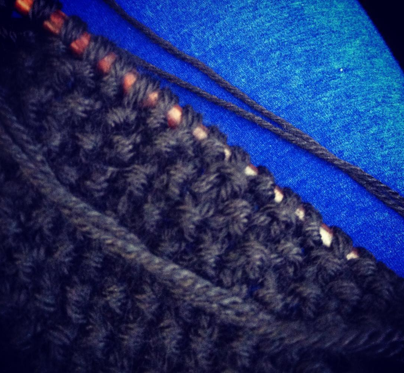 Knitting for Beginners--Knit stitch- Close up 
