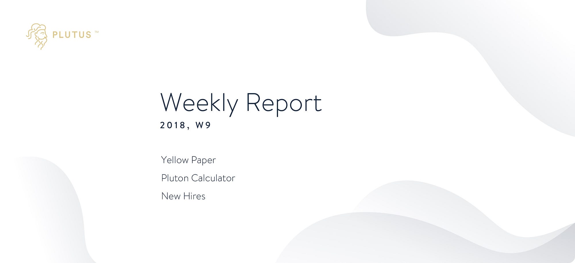 Plutus Weekly Report — March 8th 2018 | by Plutus | Plutus | Medium