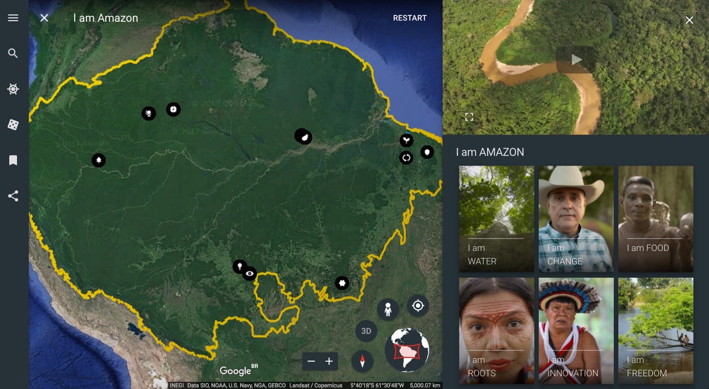 I Am Amazon: Discover your connection to the rainforest with Google Earth |  by Rebecca Moore | Google Earth and Earth Engine | Medium
