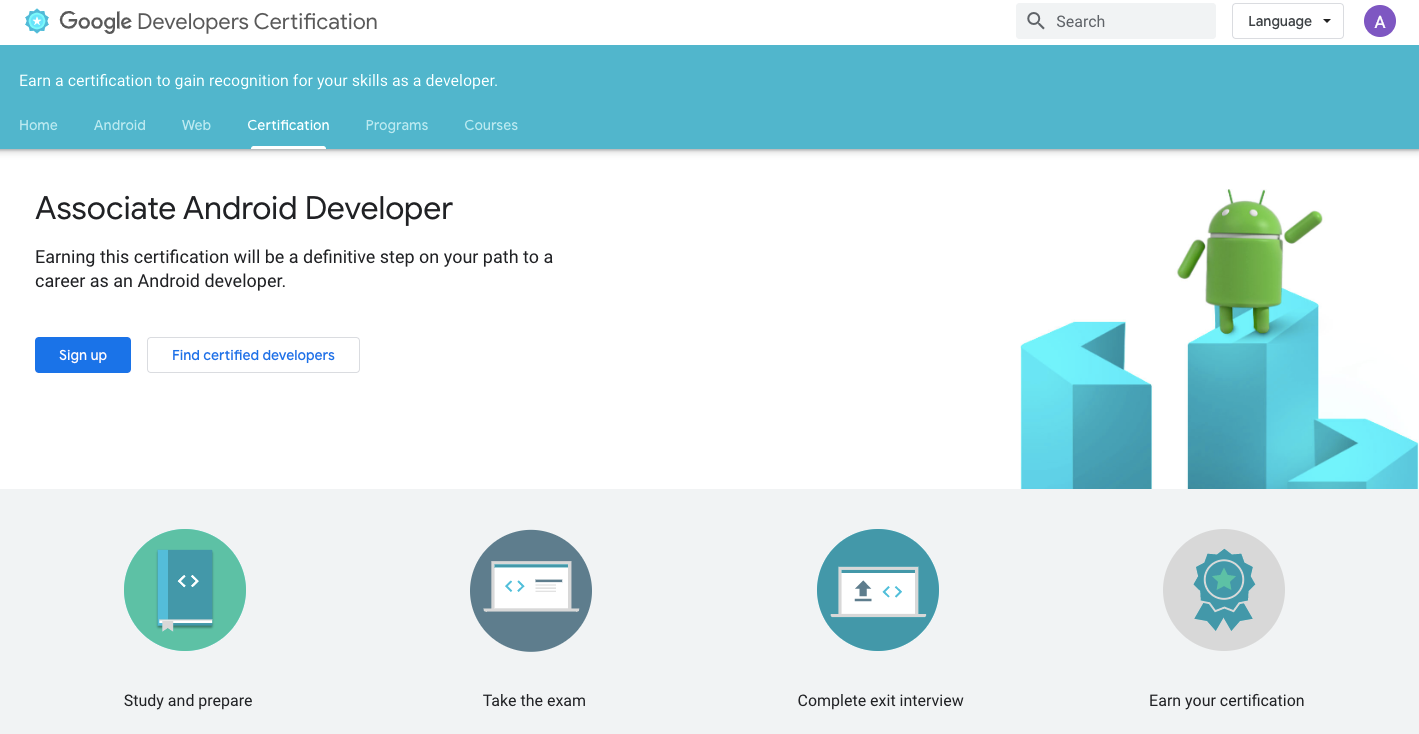 google software developer certification