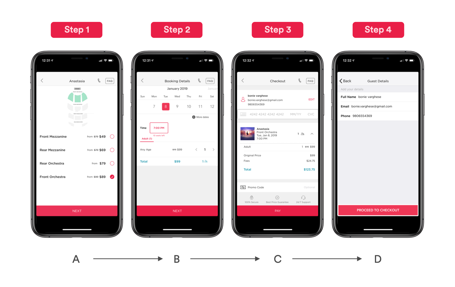 New 3 Step checkout flow and redesign of Headout mobile app, by Bonie  Varghese