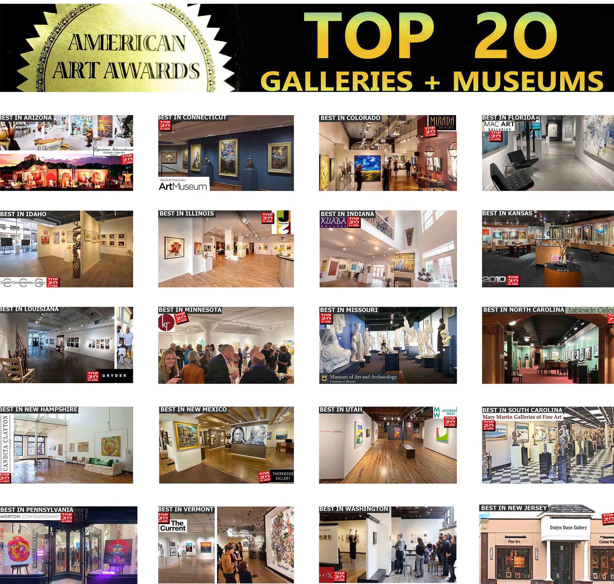 The 20 Best Art Galleries In USA / 2024 AMERICAN ART AWARDS