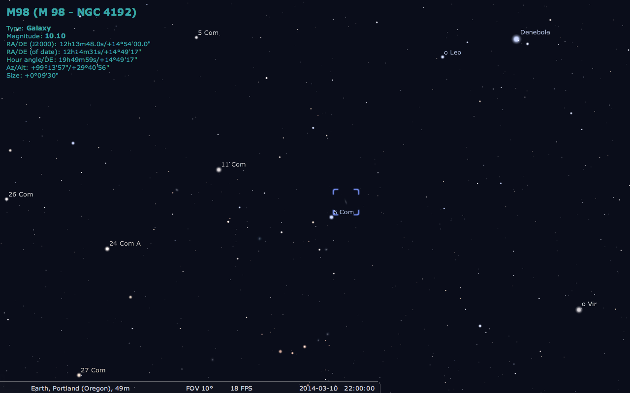 ステラ・ルー - mmページ Messier Monday: A Spiral Sliver Headed Our Way: M98 | by