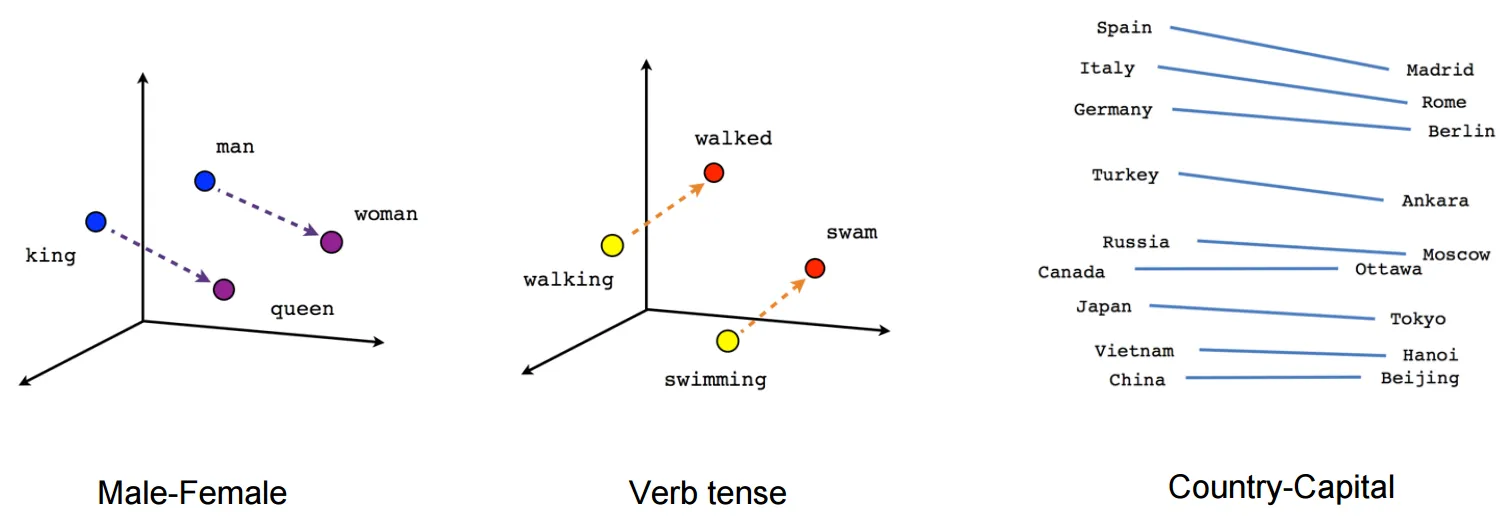 Word Embedding Visualization: Semantic and coordinate relevance of word embeddings