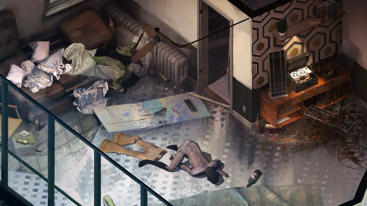 Disco Elysium, пробуждение героя.