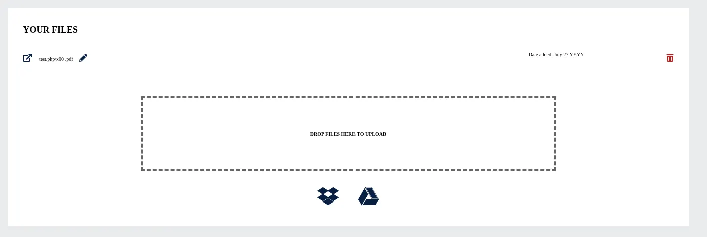 Website initial view