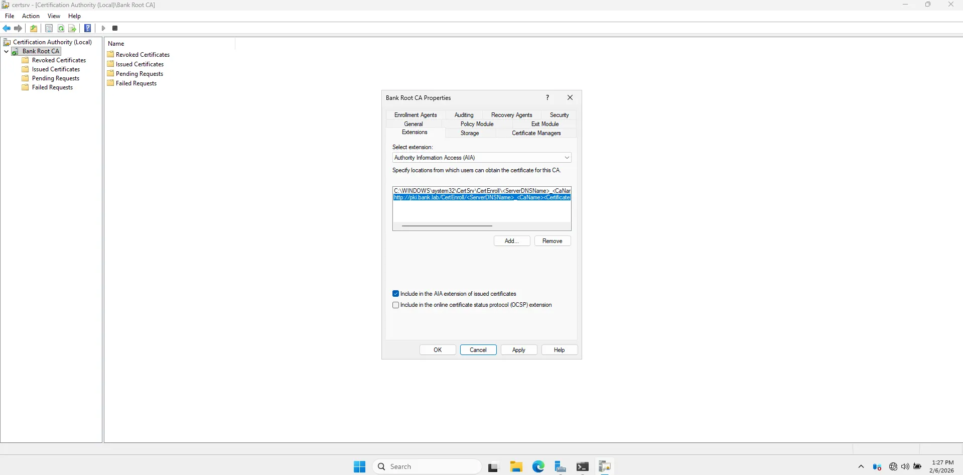 Website initial view