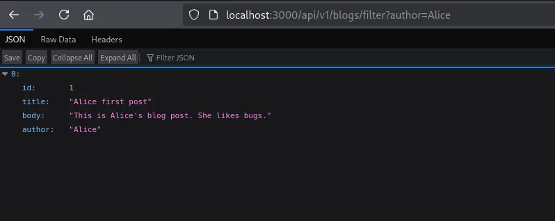 Website initial view