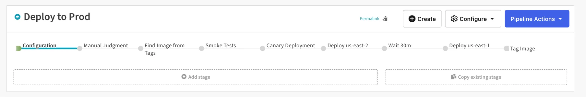An example Spinnaker Pipeline