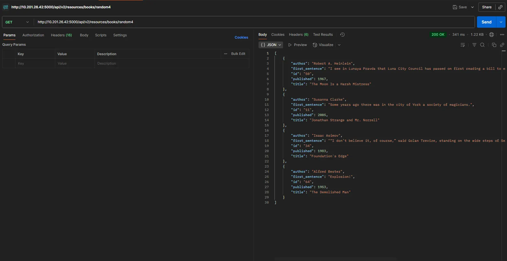 Website initial view