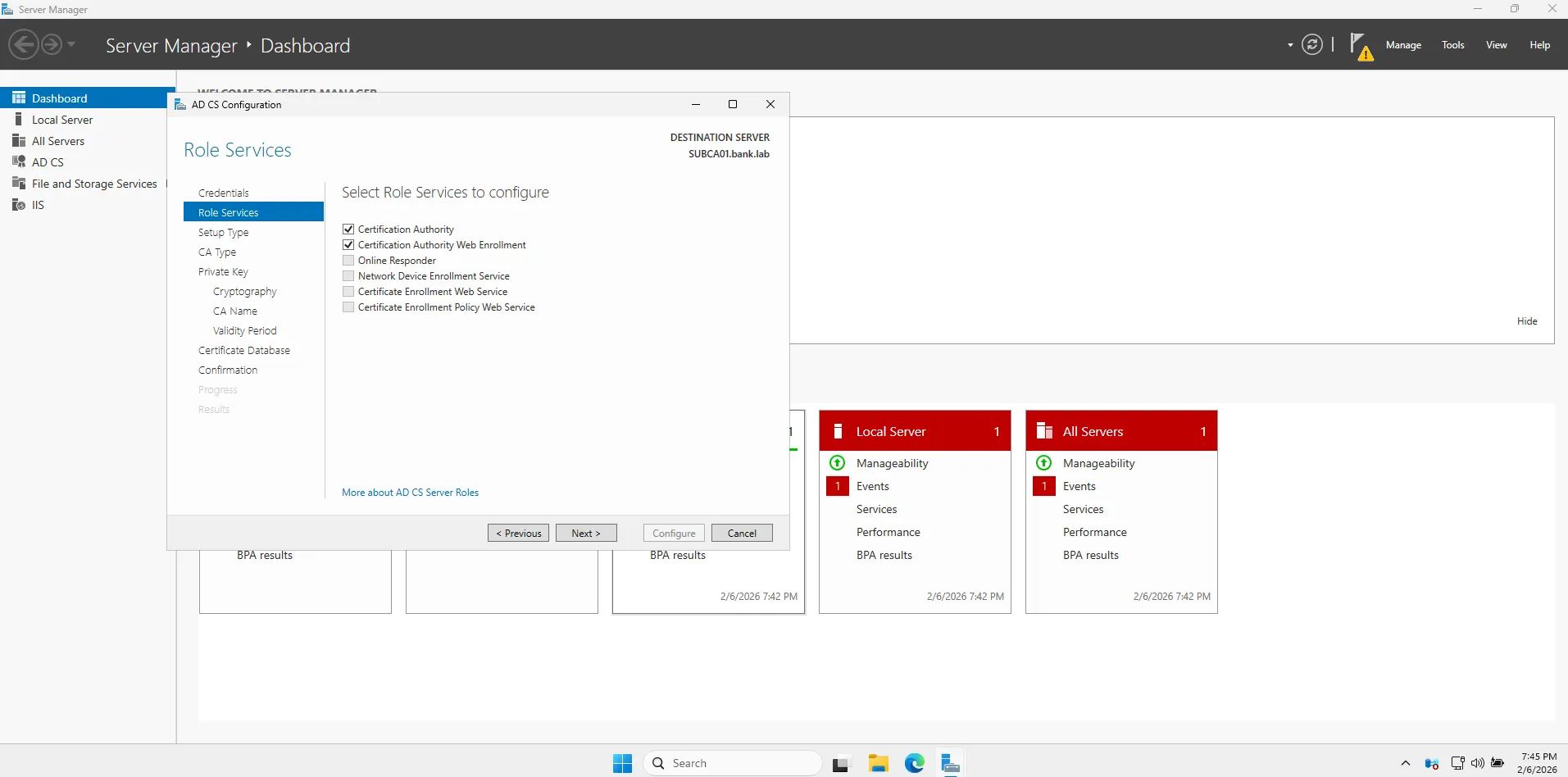Website initial view