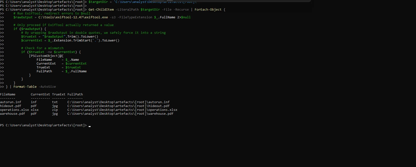 Website initial view