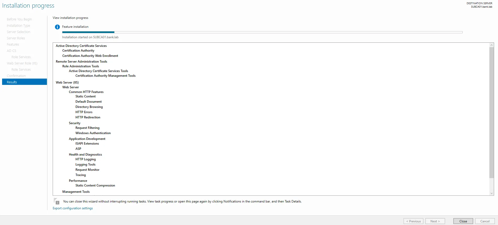 Website initial view