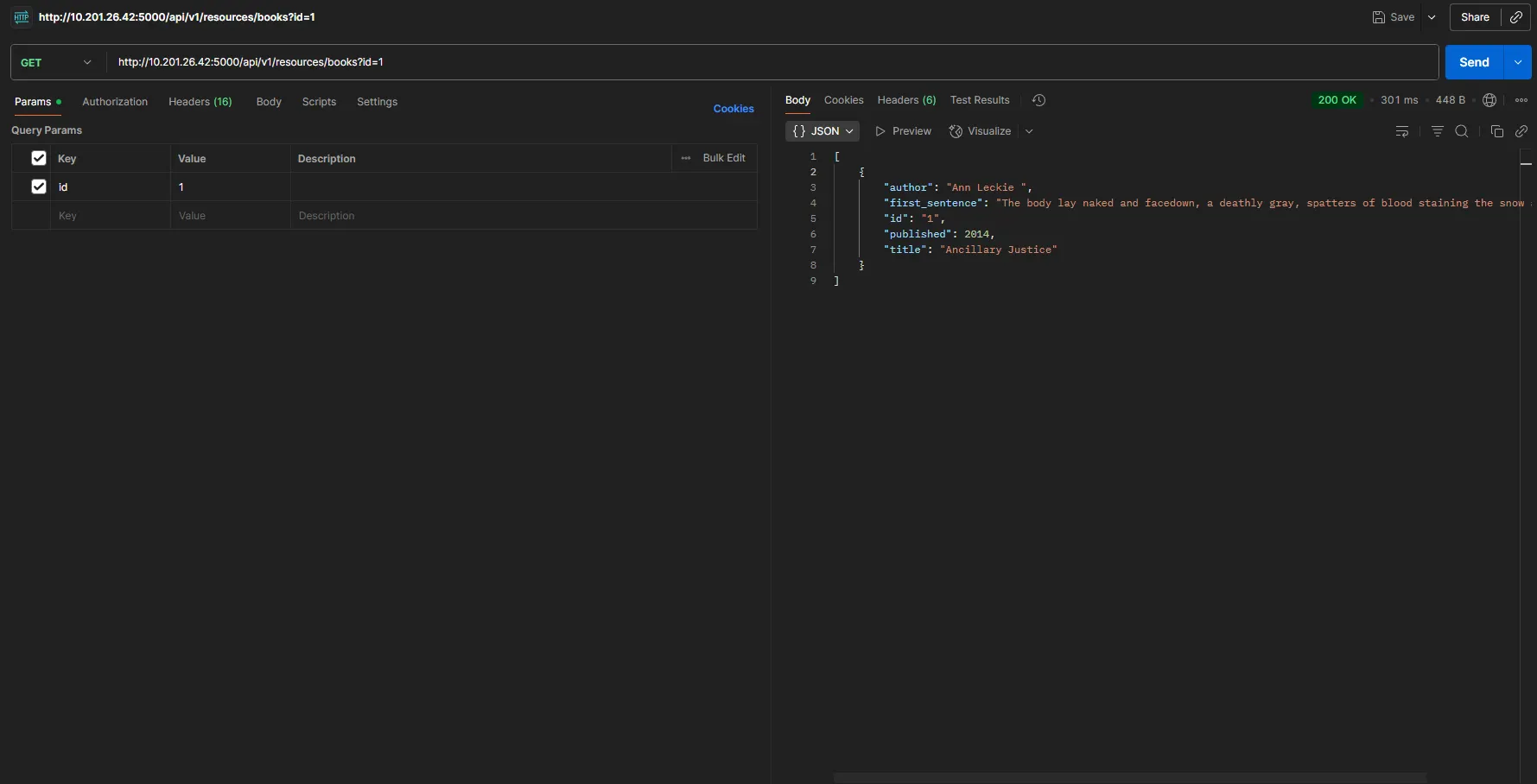 Website initial view