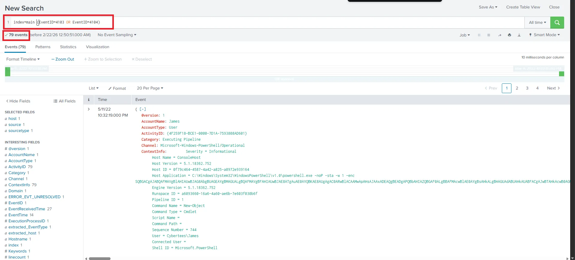 Website initial view